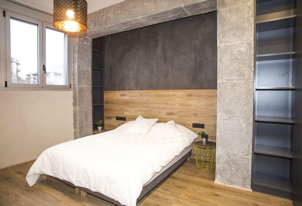 Slaapkamer met accentwand